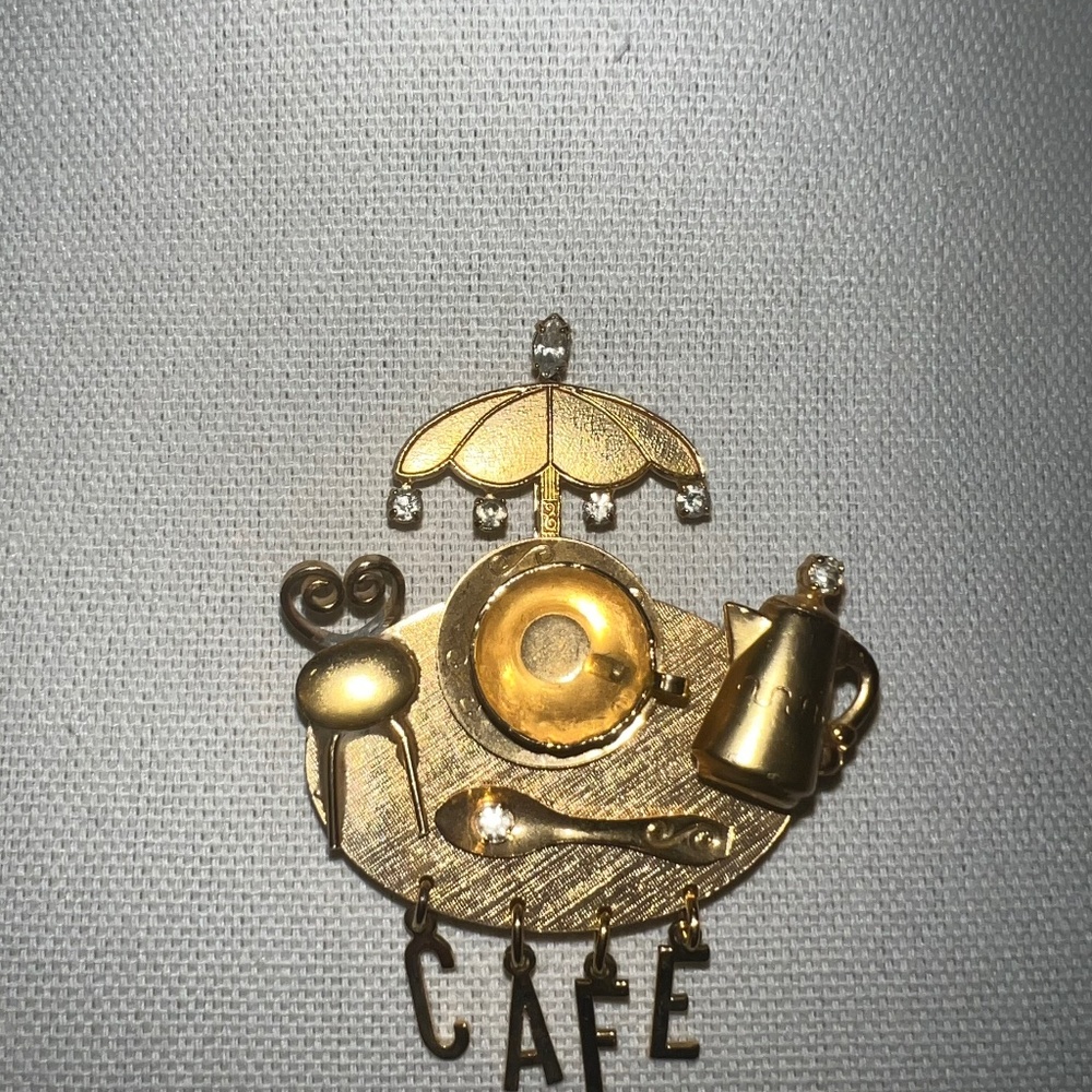 Vintage Whimsical Cafe Brooch